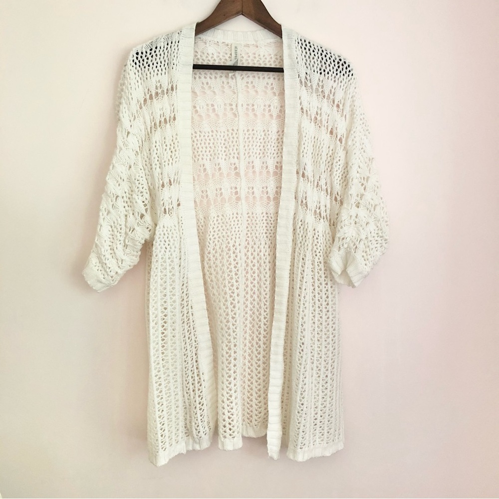 Aeropostale White Crochet Cardigan